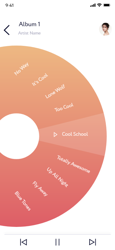 Mobile Prototype 2 - Song selection