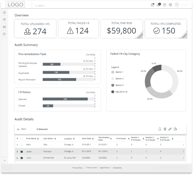 AR Dashboard Bulk selection1 Wireframe