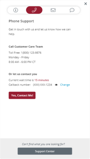 Help and Support: Contact By Phone