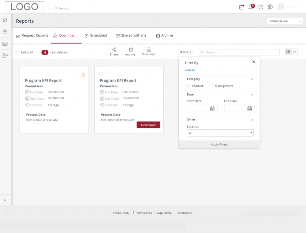Report Center Download
