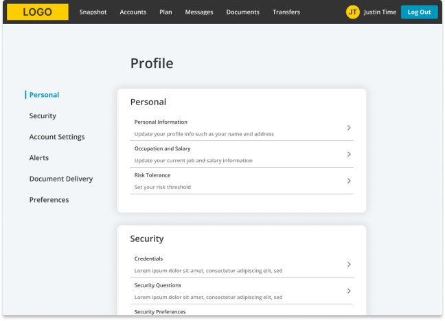 Profile & Settings 2021